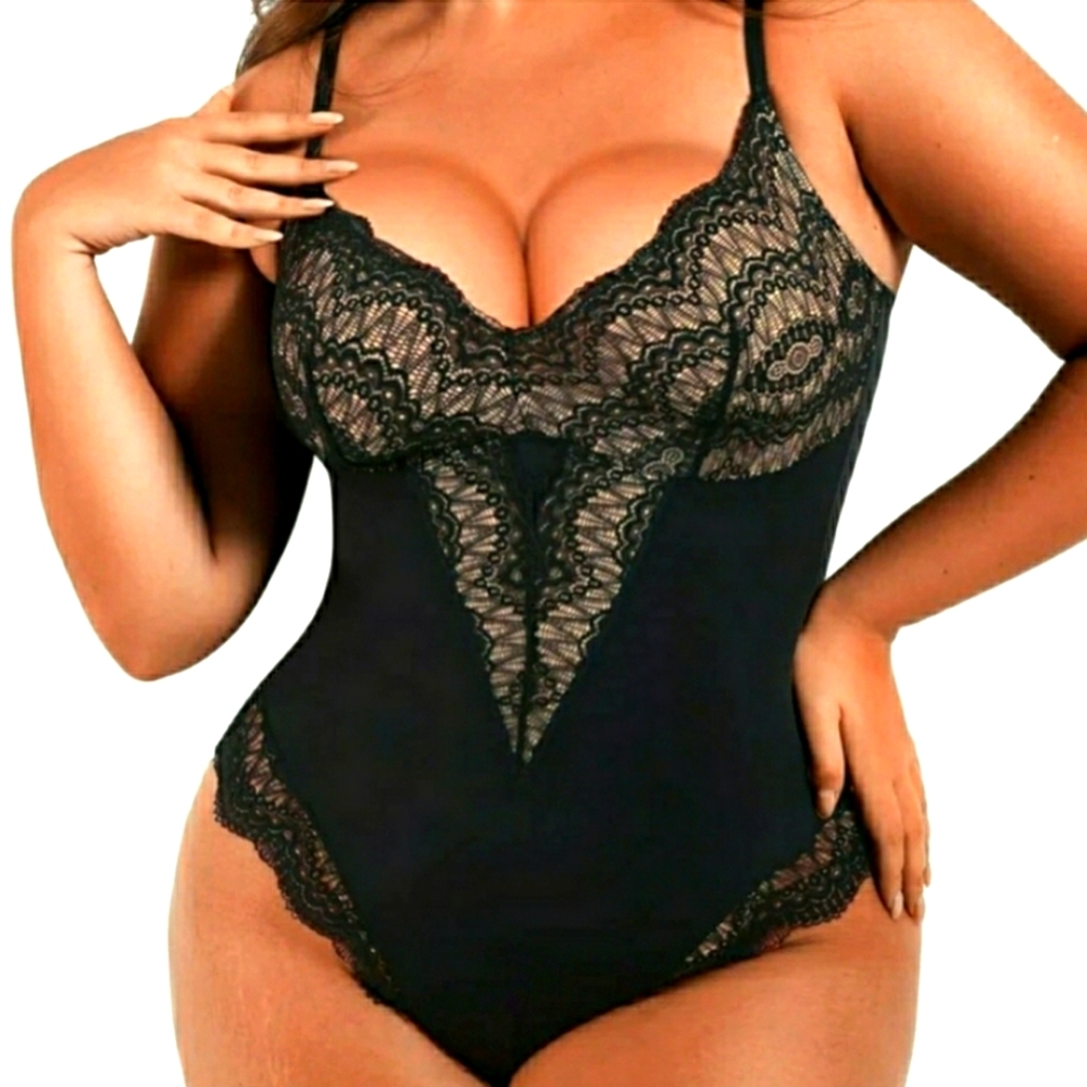 2 FOR 1 Black Lace Bodysuit AND Pleather Bodysuit 2 FOR 1!